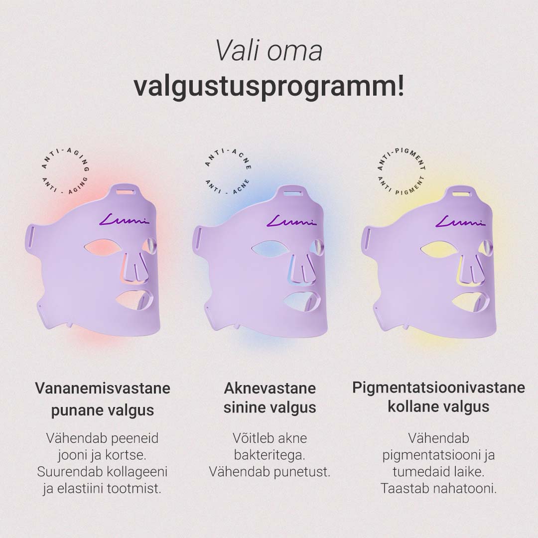 Lumi valgusteraapia mask