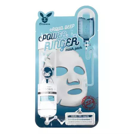 Elizavecca Aqua Deep Power Ringer Mask Lehtmask näole hüaluroonhappega