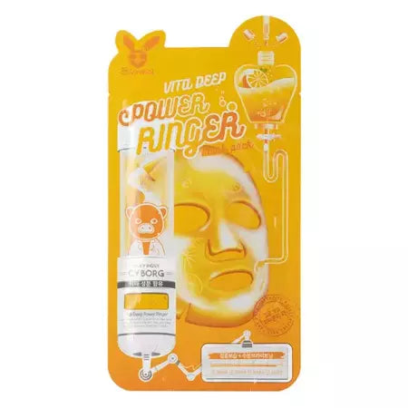 Elizavecca Vita Deep Power Ringer Mask Lehtmask näole vitamiinidega