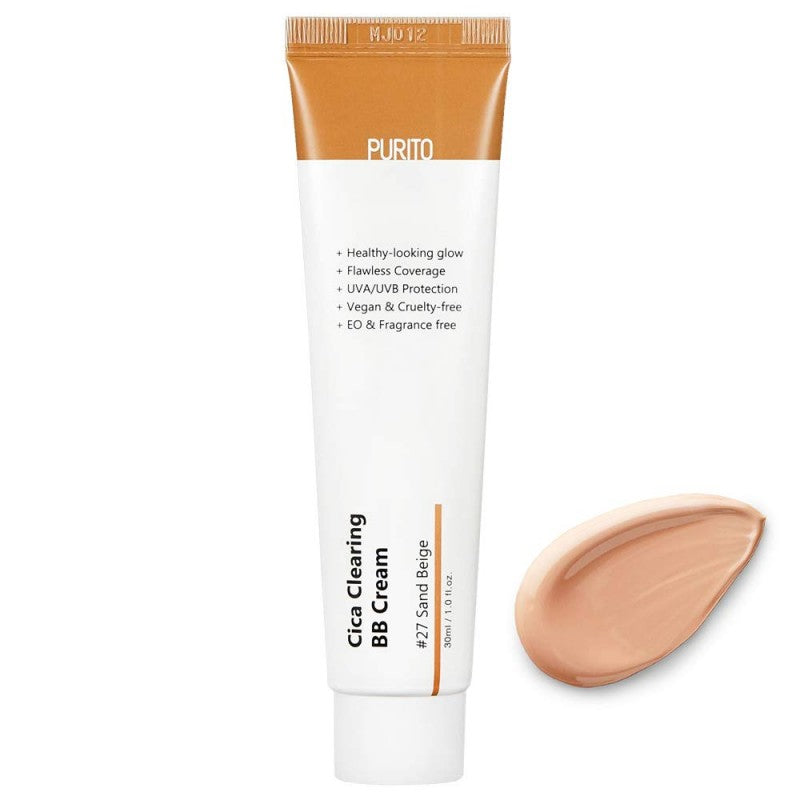 PURITO - Cica Clearing BB Cream #27 sand beige - veido kremas su atspalviu - odoscentras.lt