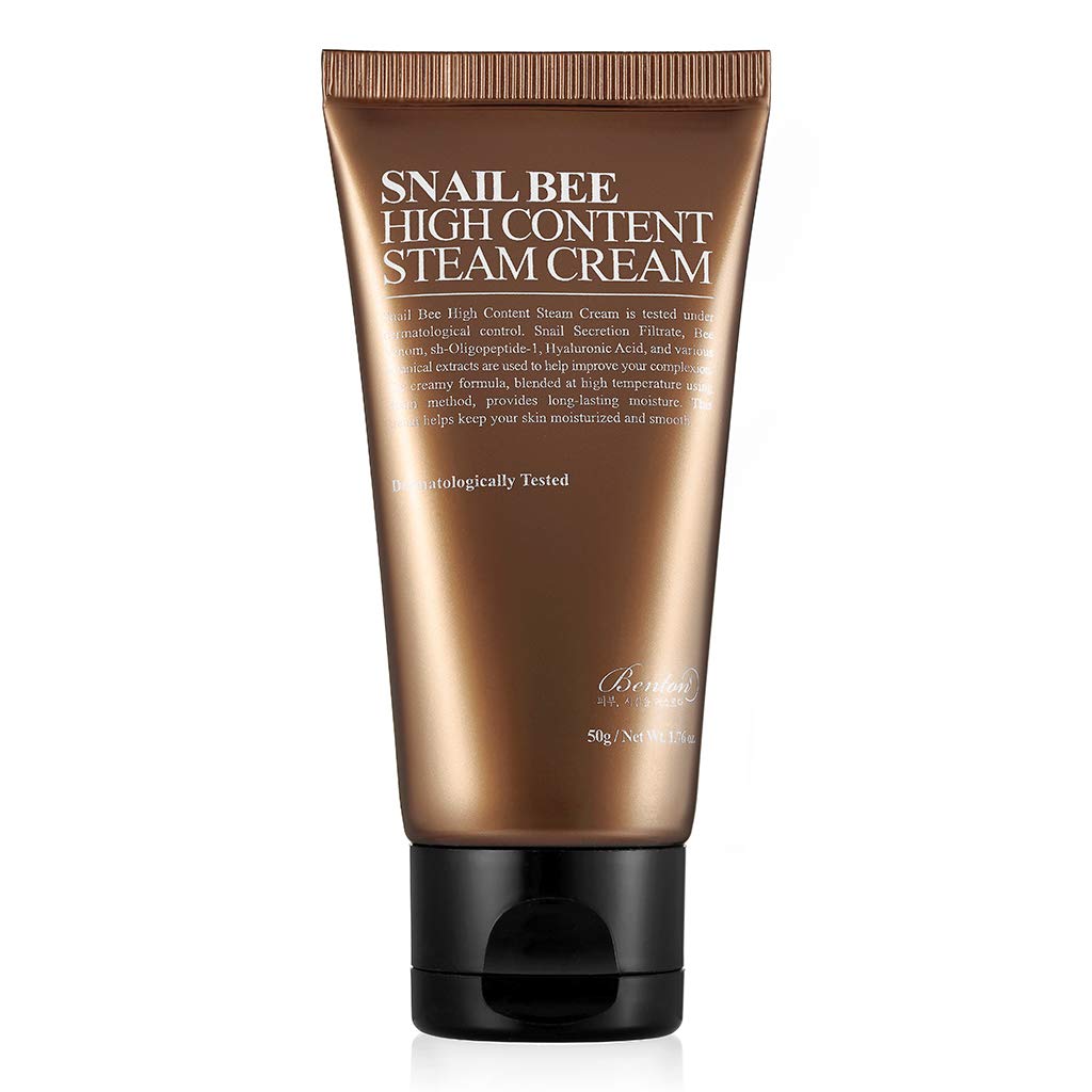 BENTON Snail Bee High Content Steam Cream - veido kremas su sraigių mucinu - odoscentras.lt