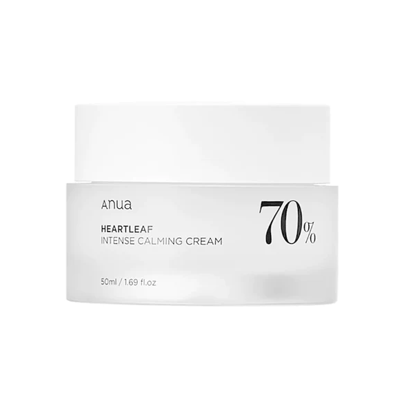 ANUA Heartleaf 70% Intense Calming Cream - raminantis veido kremas - odoscentras.lt